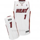 Camiseta Miami Heat Chris Bosh #1 Blanco