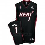 Camiseta Miami Heat Chris Bosh #1 Negro