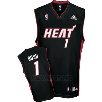 Camiseta Miami Heat Chris Bosh #1 Negro