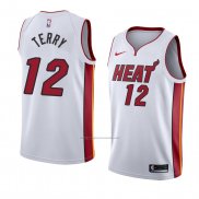 Camiseta Miami Heat Heat Emanuel Terry #12 Association 2018 Blanco