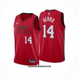 Camiseta Miami Heat Tyler Herro #14 Ciudad 2024-25 Rojo