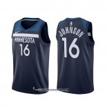 Camiseta Minnesota Timberwolves James Johnson #16 Icon Negro