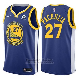 Camiseta Mujer Golden State Warriors Zaza Pachulia Icon Rakuten #27 2017-18 Azul