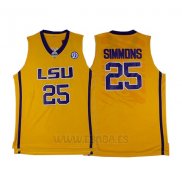 Camiseta NCAA LSU Tigers Ben Simmons #25 Amarillo