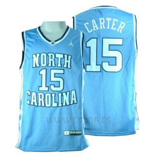 Camiseta NCAA North Carolina Tar Heels Vince Carter #15 Azul