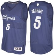 Camiseta Navidad 2016 Washington Wizards Markieff Morris #5 Azul