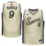Camiseta Navidad San Antonio Spurs Tony Parker #9 2015 Blanco