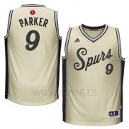 Camiseta Navidad San Antonio Spurs Tony Parker #9 2015 Blanco