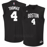 Camiseta Negro Moda Boston Celtics Isaiah Thomas #4 Negro