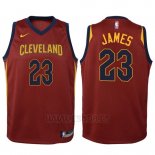 Camiseta Nino Cleveland Cavaliers LeBron James #23 2017-18 Rojo