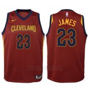 Camiseta Nino Cleveland Cavaliers LeBron James #23 2017-18 Rojo