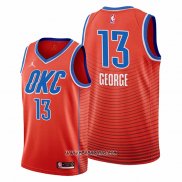 Camiseta Oklahoma City Thunder Paul George #13 Statement 2021 Naranja