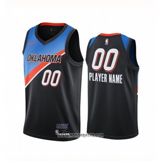 Camiseta Oklahoma City Thunder Personalizada Ciudad 2021 Negro