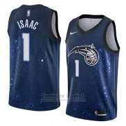 Camiseta Orlando Magic Jonathan Isaac #1 Ciudad 2018 Azul