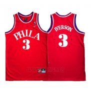 Camiseta Philadelphia 76ers Allen Iverson #3 Retro 1964 Rojo