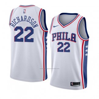 Camiseta Philadelphia 76ers Malachi Richardson #22 Association 2018 Blanco