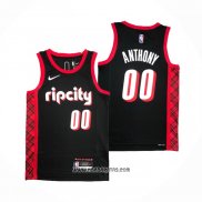 Camiseta Portland Trail Blazers Carmelo Anthony #00 Ciudad 2021-22 Negro