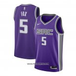 Camiseta Sacramento Kings De'Aaron Fox #5 Icon 2020-21 Violeta