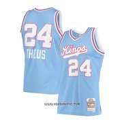 Camiseta Sacramento Kings Reggie Theus #24 Hardwood Classics 1985-86 Azul