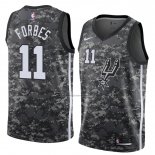 Camiseta San Antonio Spurs Bryn Forbes #11 Ciudad 2018 Gris