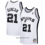 Camiseta San Antonio Spurs Tim Duncan #21 Mitchell & Ness 1998-99 Blanco