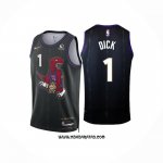 Camiseta Toronto Raptors Gradey Dick #1 Ciudad 2024-25 Negro