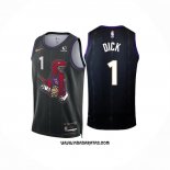 Camiseta Toronto Raptors Gradey Dick #1 Ciudad 2024-25 Negro