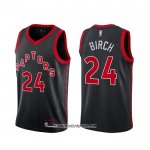 Camiseta Toronto Raptors Khem Birch #24 Statement 2020-21 Negro
