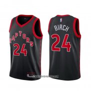 Camiseta Toronto Raptors Khem Birch #24 Statement 2020-21 Negro