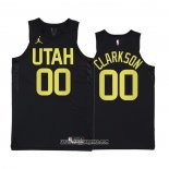Camiseta Utah Jazz Jordan Clarkson #00 Statement 2022-23 Negro