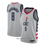 Camiseta Washington Wizards Rui Hachimura #8 Ciudad 2020-21 Gris