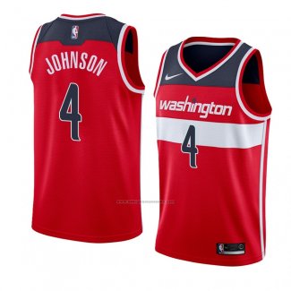 Camiseta Washington Wizards Wesley Johnson #4 Icon 2018 Rojo