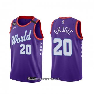 Camiseta 2020 Rising Star Josh Okogie #20 World Violeta