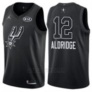 Camiseta All Star 2018 San Antonio Spurs Lamarcus Aldridge #12 Negro