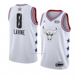 Camiseta All Star 2019 Chicago Bulls Zach Lavine #8 Blanco