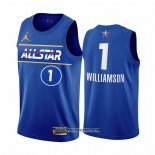 Camiseta All Star 2021 Orleans Pelicans Zion Williamson #1 Azul
