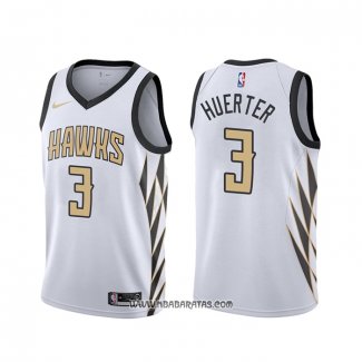 Camiseta Atlanta Hawks Kevin Huerter #3 Ciudad Blanco