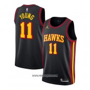 Camiseta Atlanta Hawks Trae Young #11 Statement 2020-21 Negro