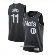 Camiseta Brooklyn Nets Kyrie Irving #11 Earned 2020-21 Negro