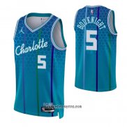 Camiseta Charlotte Hornets James Bouknight #5 Ciudad 2021-22 Azul