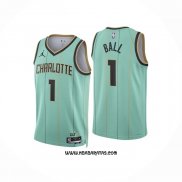 Camiseta Charlotte Hornets Lonzo Ball #1 Ciudad 2024-25 Verde