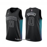 Camiseta Charlotte Hornets Miles Bridges #0 Ciudad Negro