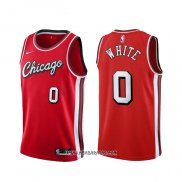 Camiseta Chicago Bulls Coby White #0 Ciudad 2021-22 Rojo