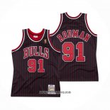 Camiseta Chicago Bulls Dennis Rodman #91 Mitchell & Ness 1996-97 Negro