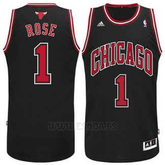 Camiseta Chicago Bulls Derrick Rose #1 Negro