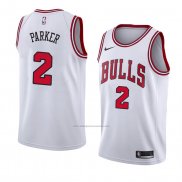 Camiseta Chicago Bulls Jabari Parker #2 Association 2018 Blanco