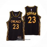 Camiseta Chicago Bulls Michael Jordan #23 Ciudad 2020-21 Negro