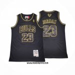 Camiseta Chicago Bulls Michael Jordan #23 Mitchell & Ness 1997-98 Oro Negro