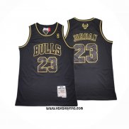 Camiseta Chicago Bulls Michael Jordan #23 Mitchell & Ness 1997-98 Oro Negro