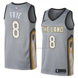 Camiseta Cleveland Cavaliers Channing Frye #8 Ciudad 2018 Gris